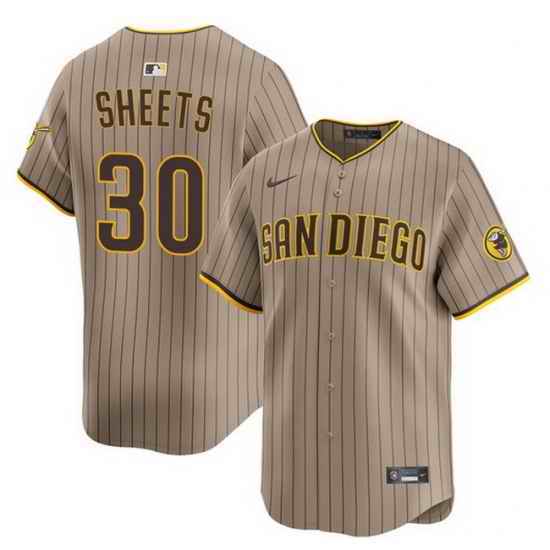 Men San Diego Padres  30 Gavin Sheets Tan 2026 Alternate Limited Stitched Baseball Jersey