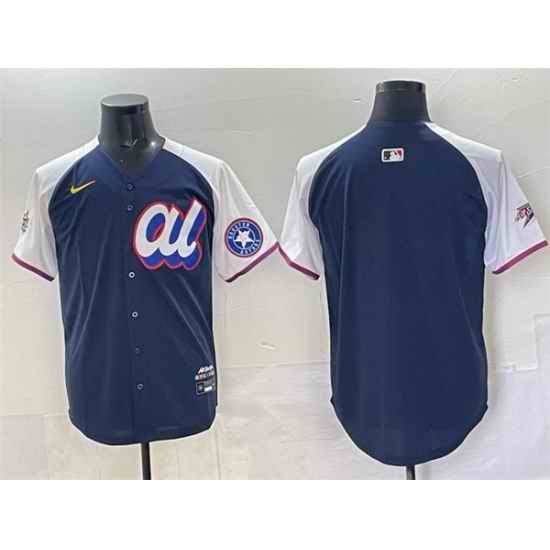 Men American League Houston Astros Blank Navy Alternate 2025 All Star Edition Limited Stitched Baseball Jersey
