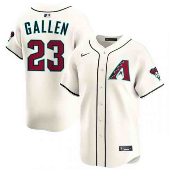Men Arizona Diamondbacks Nike Home Limited Jersey Cream Gallen Zac 23