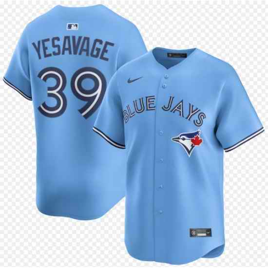 Men Toronto Blue Jays 39 Trey Yesavage Light Blue Cool Base Stitched Baseball Jersey