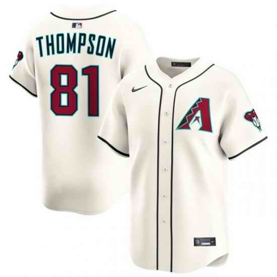 Men Arizona Diamondbacks Nike Home Limited Jersey Cream Thompson Ryan 81