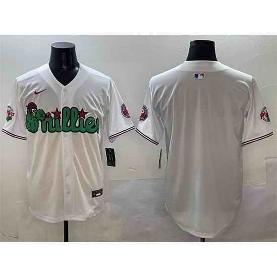 Men Philadelphia Phillies Blank White Phanatic Limited Stitched Jersey 1