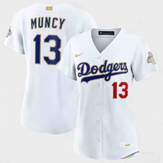 Women Los Angeles Dodgers Max Muncy Nike White 2026 Gold Collection Stadium Jersey