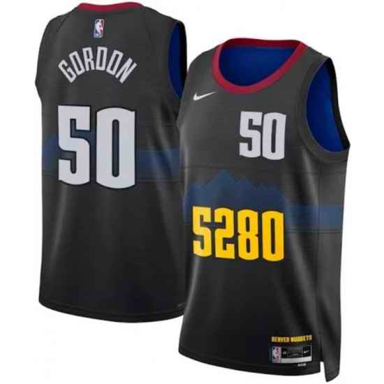 Men Denver Nuggets Aaron Gordon 2023 Black City Edition Stitched Jersey