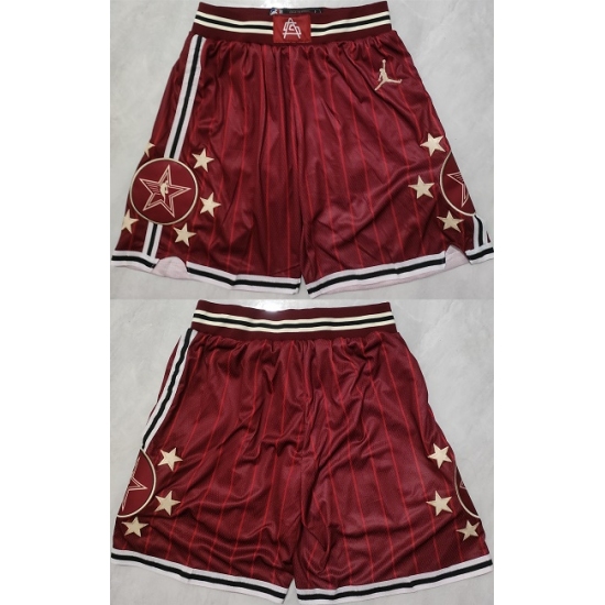 Men 2024 All Star Red Shorts