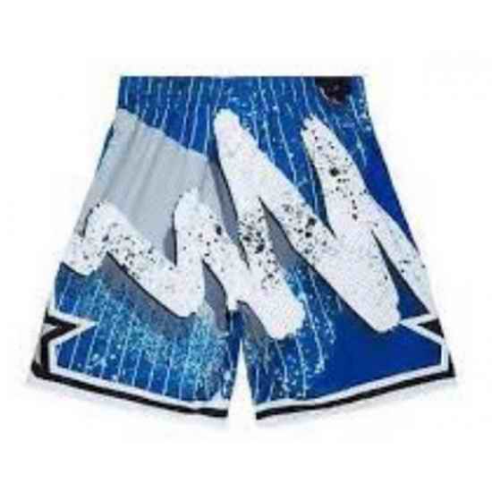 Men Orlando Magic Blue White Mix Color NBA Shorts