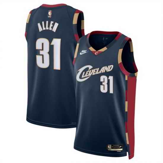 Men Cleveland Cavaliers 31 Jarrett Allen Navy 2025 Classic Edition Stitched Jersey