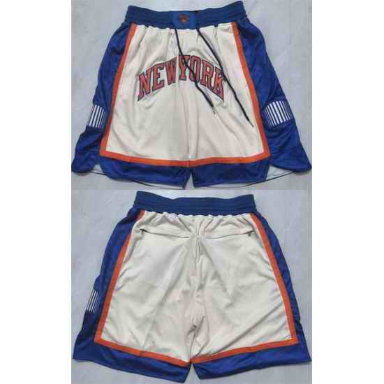 Men New Yok Knicks Cream2026 Shorts