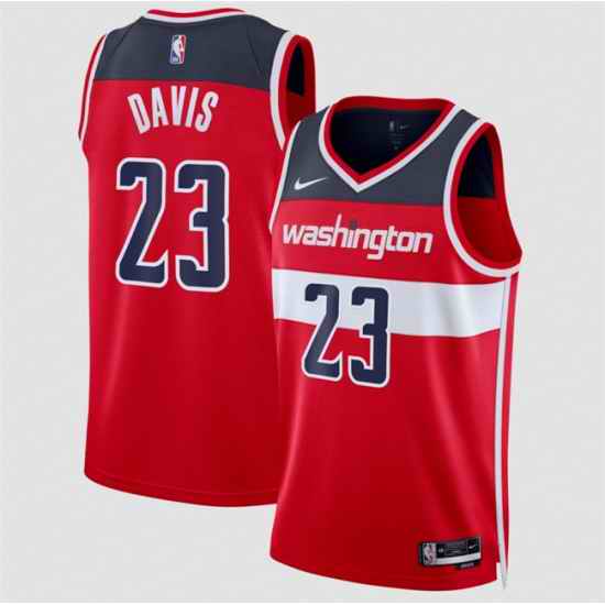 Men Washington Wizards  Anthony Davis Red 2026 Icon Edition Stitched Basketball Jersey