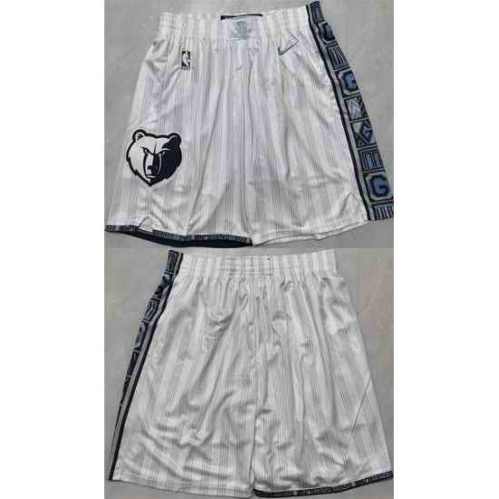 Men Memphis Grizzlies White 2026 Shorts