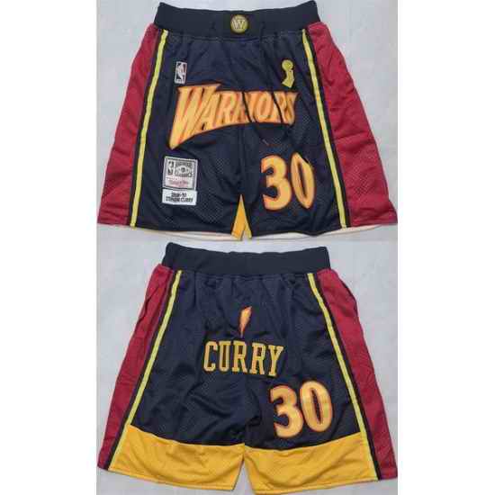 Men Golden State Warriors  30 Stephen Curry Navy Shorts
