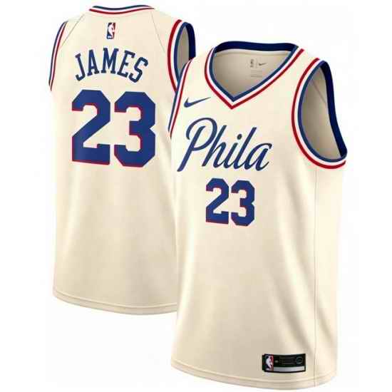 Men Philadelphia 76ers Jaylen Brown #7 City Edition Ice Cream Color Stitched NBA Jersey