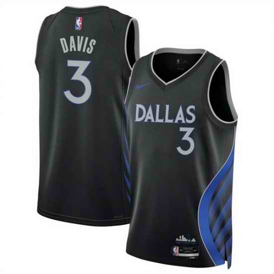 Men Dallas Mavericks 3 Anthony Davis Black 2025 26 City Edition Stitched Basketball Jersey