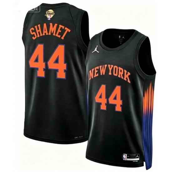 Men New Yok Knicks 44 Landry Shamet Black 2026 Final Patch 2025 26 Statement Edition Stitched Basketball Jersey