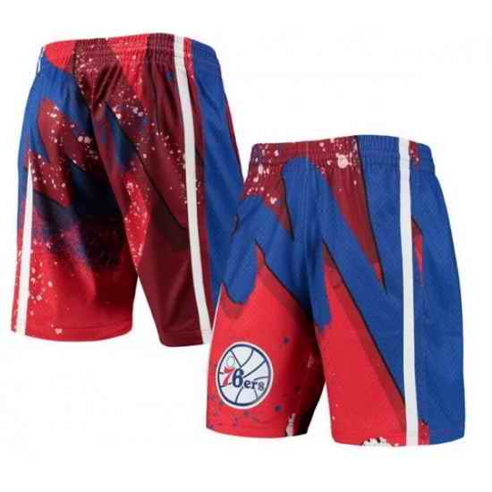 Philadelphia 76ers shorts blue red