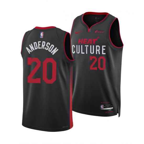 Men Miami Heat 20 Kyle Anderson Black 2025 City Edition Stitched Basketball Jersey