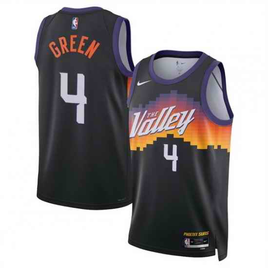 Men Phoenix Suns 4 Jalen Green Black 2025 26 City Edition Stitched Basketball Jersey