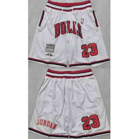 Men Chicago Bulls 23 Michael Jordan Black Shorts