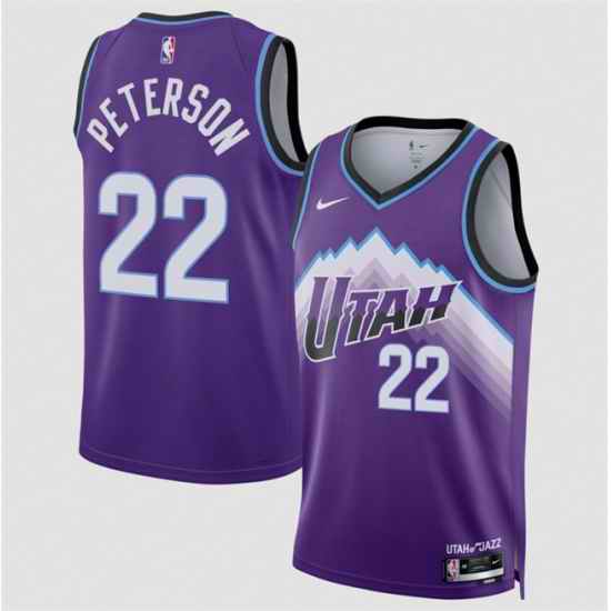 Men Utah Jazz  22 Darryn Peterson Purple 2026 Draft Icon Edition Stitched Basketball Jersey