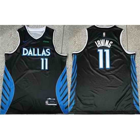 Men Dallas Mavericks 11 Kyrie Irving Black 2025 26 City Edition Stitched Basketball Jersey