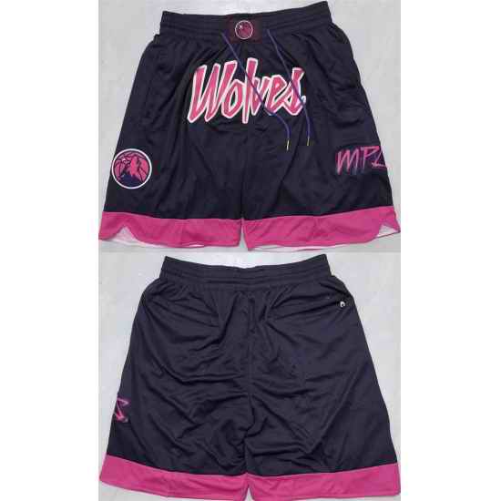 Men Minnesota Timberwolves Black 2025 Shorts