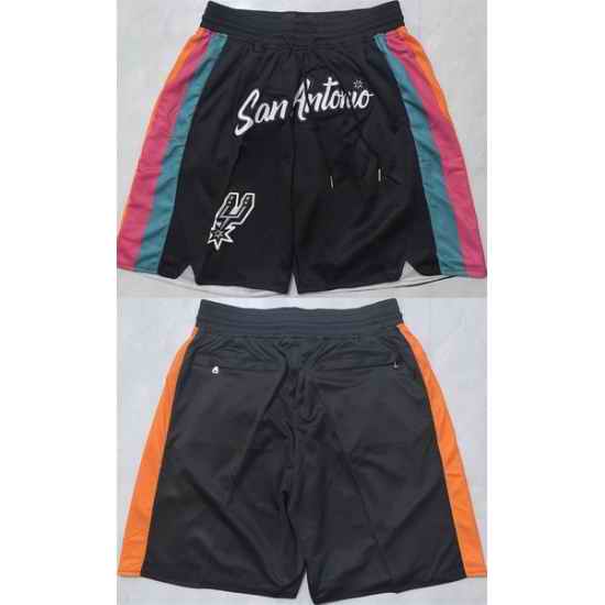 Men San Antonio Spurs Black Shorts