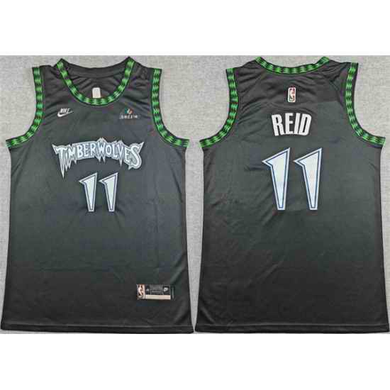 Men Minnesota Timberwolves 11 Naz Reid Black 2025 26 Classic Edition Stitched jersey