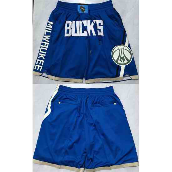Men Milwaukee Bucks Royal Shorts