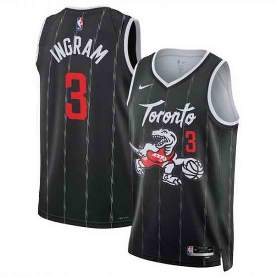 Men Toronto Raptors 3 Brandon Ingram Black 2025 26 City Edition Stitched Basketball Jersey