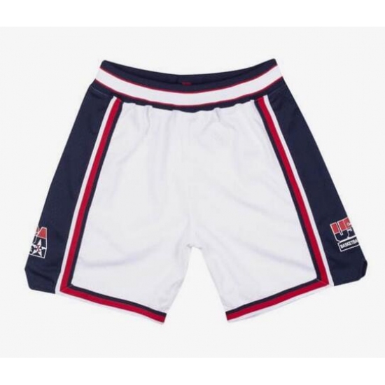 Men Team USA White Shorts