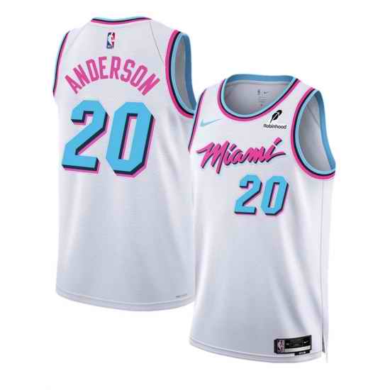 Men Miami Heat 20 Kyle Anderson White 2025 City Edition Stitched Basketball Jersey