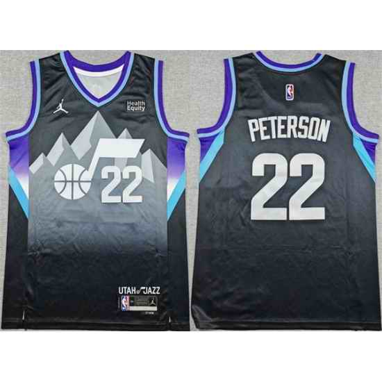 Men Utah Jazz  22 Darryn Peterson Black 2026 Draft Statement Edition Stitched Basketball Jersey
