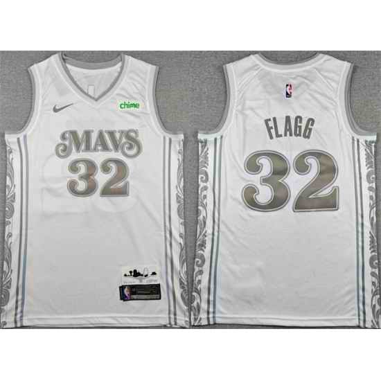 Men Dallas Mavericks 32 Cooper Flagg White 2025 City Edition Stitched Basketball Jersey