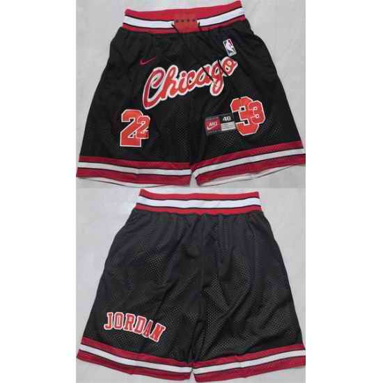 Men Chicago Bulls  Michael Jordan Black 2026 Shorts 002