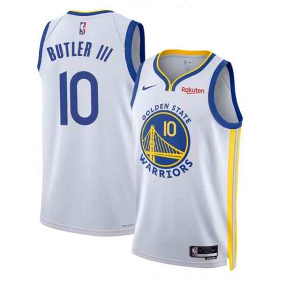 Men Golden State Warriors 10 Jimmy Bulter III White 2025 Association Edition Swingman Stitched Basketball Jersey