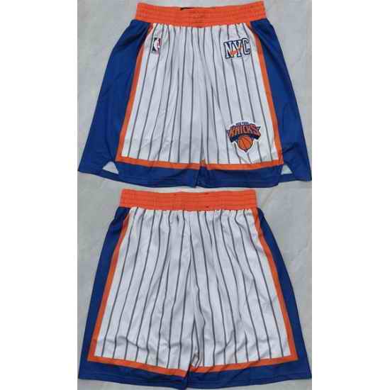 Men New York Knicks White Shorts