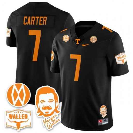 Men Tennessee Volunteers Carter #7 Black Stitched NCAA Jersey