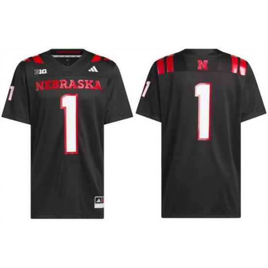 Men Nebraska Cornhuskers Active Player Custom Black Stitched Football Jersey
