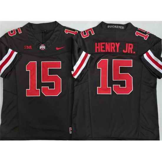 Men Ohio State Buckeyes 15 Chris Henry Jr Black 2025 F U S E Limited Stitched Jersey