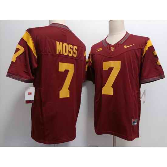 USC Trojans #7 Miller Moss Red F U S E Jersey