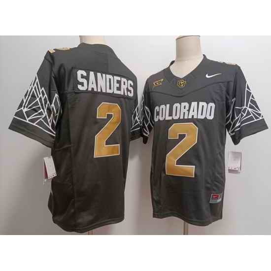 Colorado Buffaloes #2 Shedeur Sanders Black New