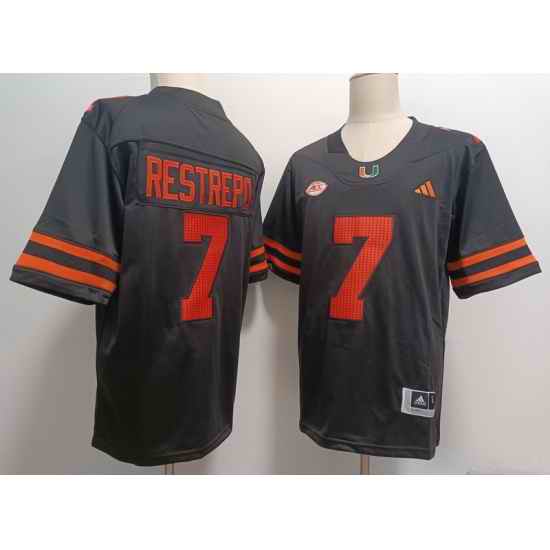 Miami Hurricanes # 7 Xavier Restrepo Black