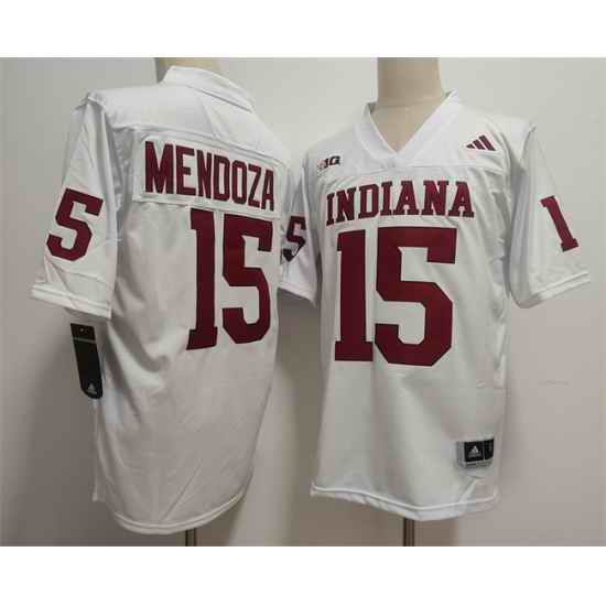 Men Indiana Hoosiers 15 Fernando Mendoza Red Stitched Basketball Jersey