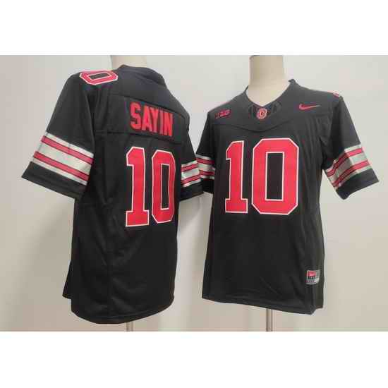 Men Ohio State Buckeyes #10 Julian Sayin Black 2026 Stitched F U S E NCAA Jersey