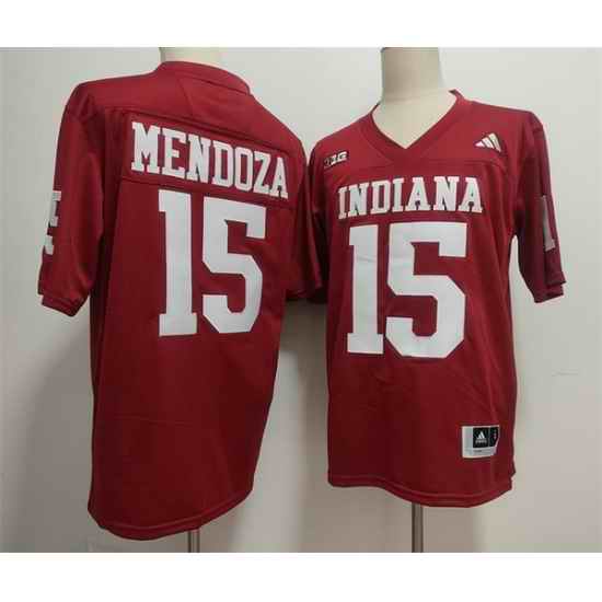 Men Indiana Hoosiers 15 Fernando Mendoza Red Stitched Basketball JerseyS