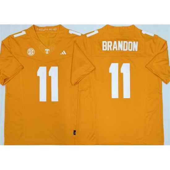 Men Tennessee Volunteers 11 Faizon Brandon Orange 2026 F U S E Stitched Jersey