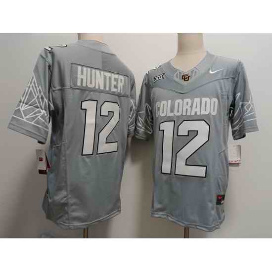 Colorado Buffaloes #12 Travis Hunter Gray New