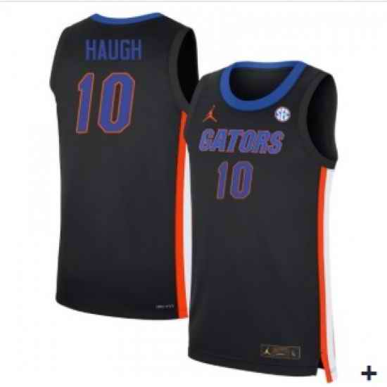 Men Florida Gators  10 Thomas Haugh Black College Basketball Jersey