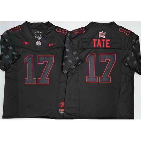 Men Ohio State Buckeyes 17 Carnell Tate Black 2025 F U S E  Limited Stitched Jersey