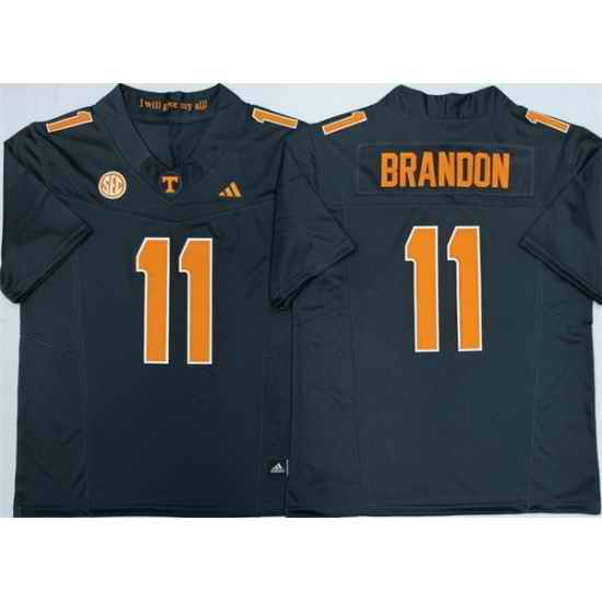 Men Tennessee Volunteers 11 Faizon Brandon Black 2026 F U S E Stitched Jersey